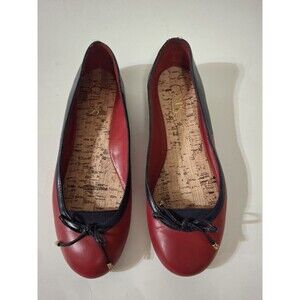 CHAPS Maiya Women's Red and Navy Slip on Flats Size 6.5 (1444)